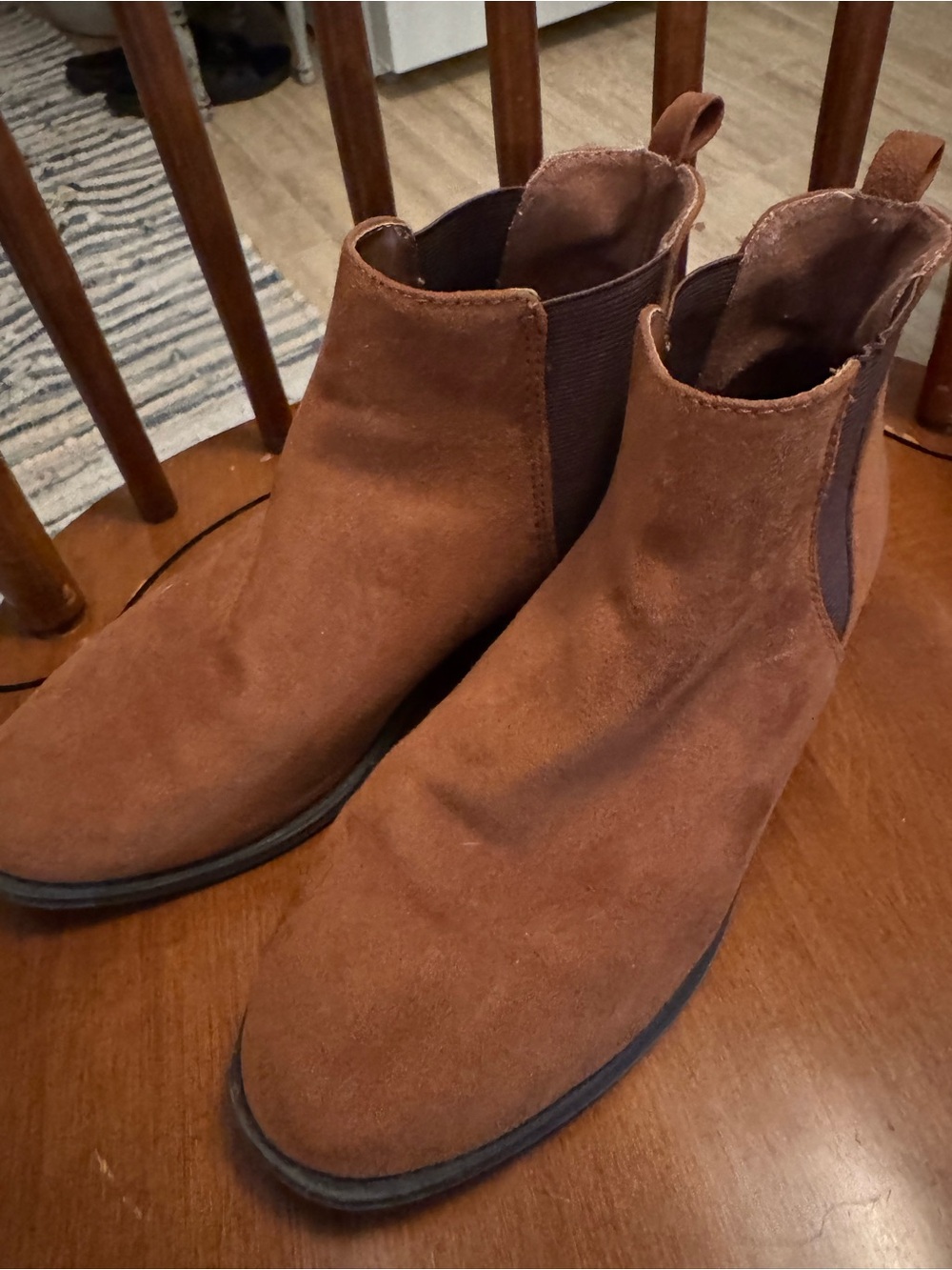 City Streets Chestnut Suede Chelsea Ankle Boots